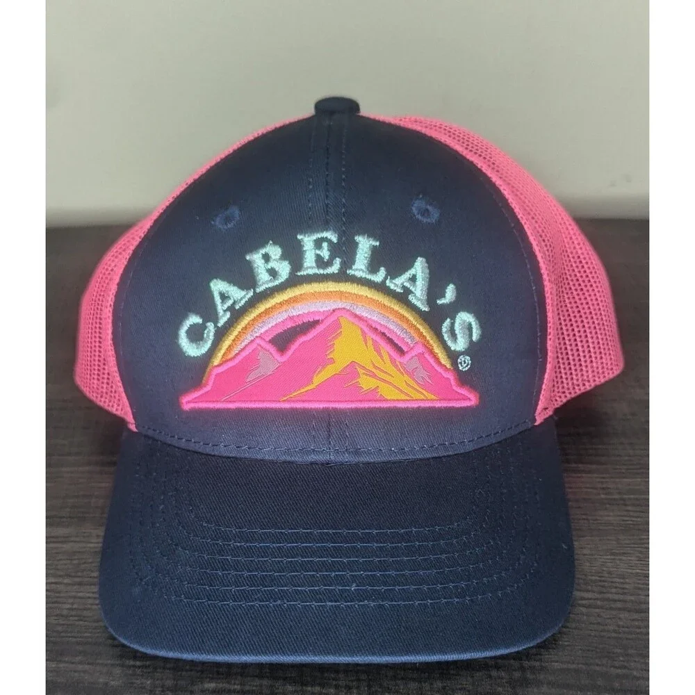 Cabela's Youth Girls Pink Mountain Mesh Baseball Style Cap